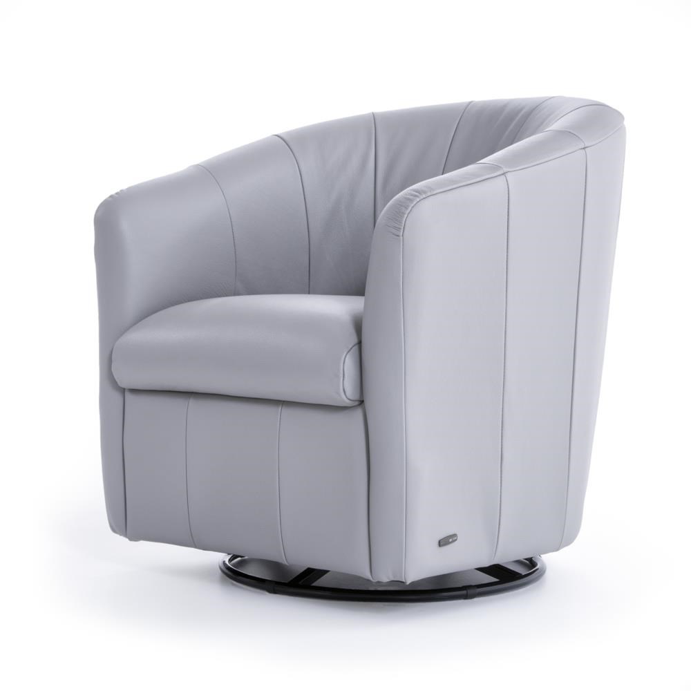 Natuzzi Editions Natuzzi 140132717 Contemporary Barrel Swivel